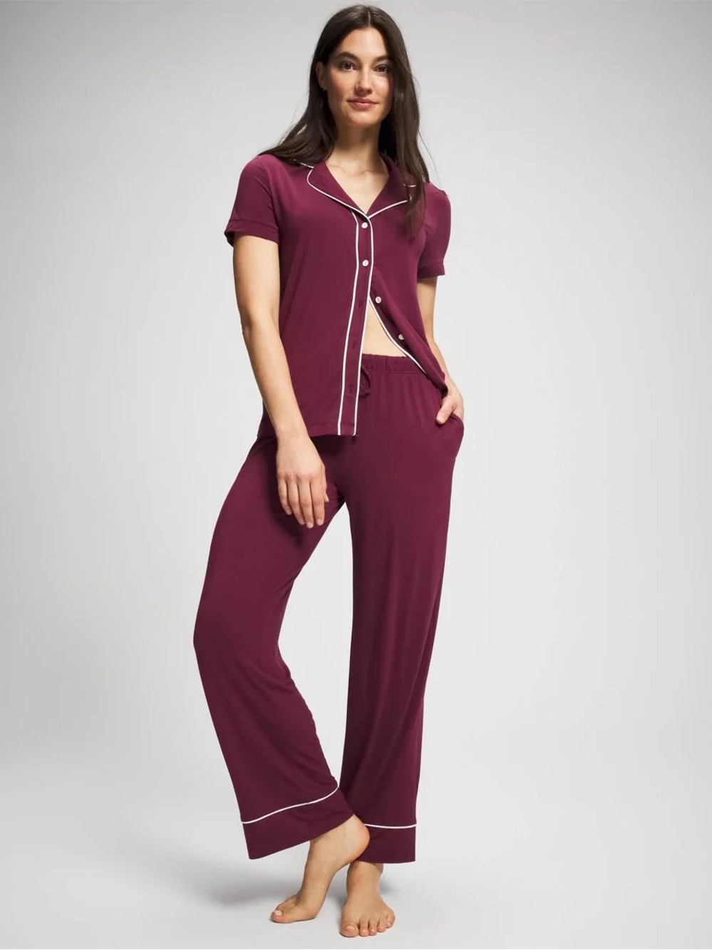 Soma Cool Nights burgundy pajama set